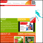 Screen shot of the K T Litho Printers Ltd website.