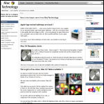 Screen shot of the Mactechnology website.