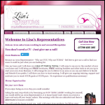 Screen shot of the Lisas Representatives website.
