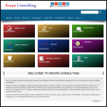 Screen shot of the Krupa Consulting Ltd website.