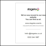Screen shot of the Stagetex Ltd website.