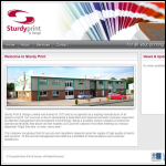 Screen shot of the Sturdy Print & Design Ltd website.