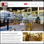 Screen shot of the Framing Madness Manufacturing website.