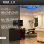 Screen shot of the Window Wize website.