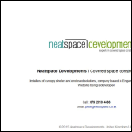 Screen shot of the Neatspace Development Ltd website.