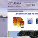 Screen shot of the Davidsons Veterinary Supplies website.