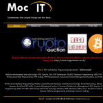 Screen shot of the Moc IT website.