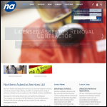 Screen shot of the Northern Asbestos Services Ltd website.