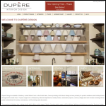 Screen shot of the Dupere Interior Design website.