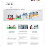 Screen shot of the Sefas Innovation Ltd website.