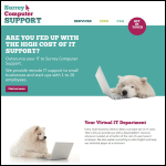 Screen shot of the Surrey Computer Support website.