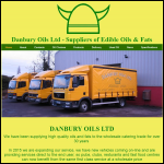 Screen shot of the Danbury Oils Ltd website.