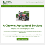 Screen shot of the A Chowns Agricultural Contractor website.
