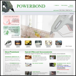 Screen shot of the Powerbond Adhesives Ltd website.