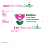 Screen shot of the Sara Maconkey Graphic Design website.