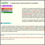Screen shot of the Lucidata Ltd website.