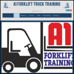Screen shot of the Forklift Training North East website.