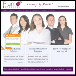Screen shot of the Plum Recruitment Ltd website.