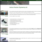 Screen shot of the Venture Precision Engineering website.