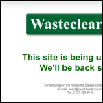 Screen shot of the Wasteclear Special Waste Consultants website.