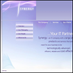 Screen shot of the Synergy It Services Ltd website.