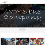 Screen shot of the Andys Bus Company website.