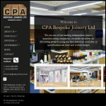 Screen shot of the Cpa Bespoke Joinery website.