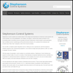 Screen shot of the Stephenson Control Systems Ltd website.
