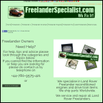 Screen shot of the Freelanderspecialist Com website.