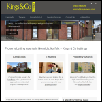Screen shot of the Kings & Co Lettings website.