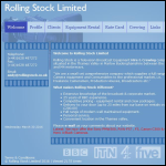 Screen shot of the Rolling Stock Ltd website.