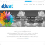 Screen shot of the Alphaset Ltd website.
