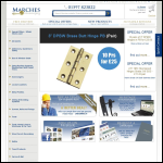 Screen shot of the Marches Architectural Hardware Ltd website.