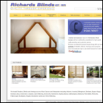 Screen shot of the Richards Blinds website.