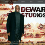 Screen shot of the Dewar Studios website.