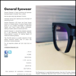 Screen shot of the General Eyewear website.