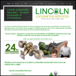 Screen shot of the Lincoln Locksmiths Services website.