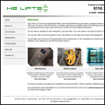 Screen shot of the H2 Lifts Ltd website.