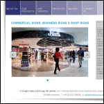Screen shot of the Douglas Signs & Design Uk Ltd website.