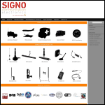 Screen shot of the Signo Communication Electronics website.