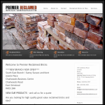 Screen shot of the Premier Reclaimed Bricks website.