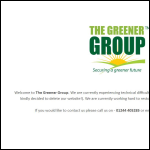 Screen shot of the The Greener Group website.