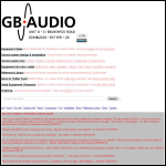 Screen shot of the GB Audio - Sound Equipment Edinburgh website.