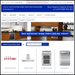 Screen shot of the Hotpoint & #45;spares website.