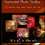 Screen shot of the Horizontal Music Studio website.