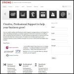 Screen shot of the Strong Business Services website.