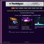 Screen shot of the Techspec website.