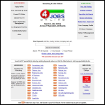 Screen shot of the 4 Jobs Online Ltd website.