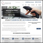 Screen shot of the It Focus Telemarketing Ltd website.