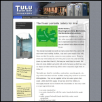 Screen shot of the Tulu Toilet Hire website.